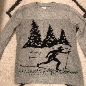 Jcrew 3/4 sleeve ski sweater size M